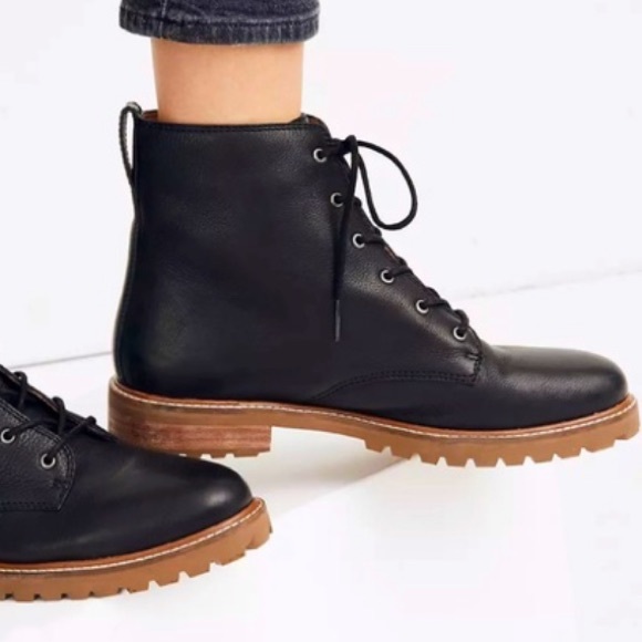 Madewell Leather Combat Boots - Picture 2 of 14